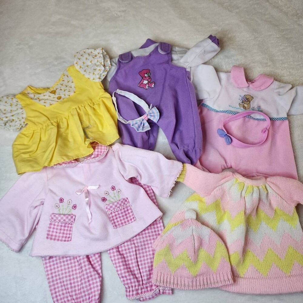 Lot of Baby Doll Clothing Set 5 Outfits Including Some Headbands